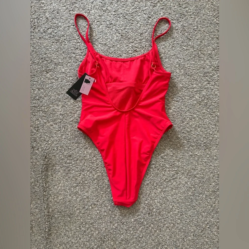 XS Wild Fable Red Extra High Leg Cheeky One Piece Swimsuit New